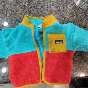 Patagonia Baby Synchilla® Jacket | Blue, Red, Yellow | 6-12 Months